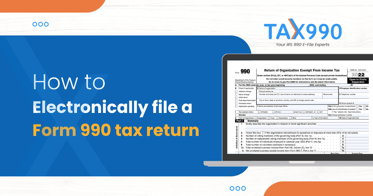 How to Electronically File a Form 990 Return