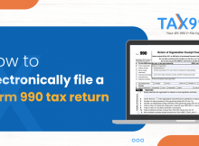 Electronically filing a 990 series return
