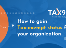 Gaining tax exempt status for your organization