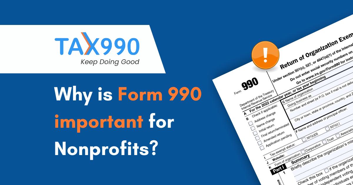 What is the significance of form 990 for nonprofits?