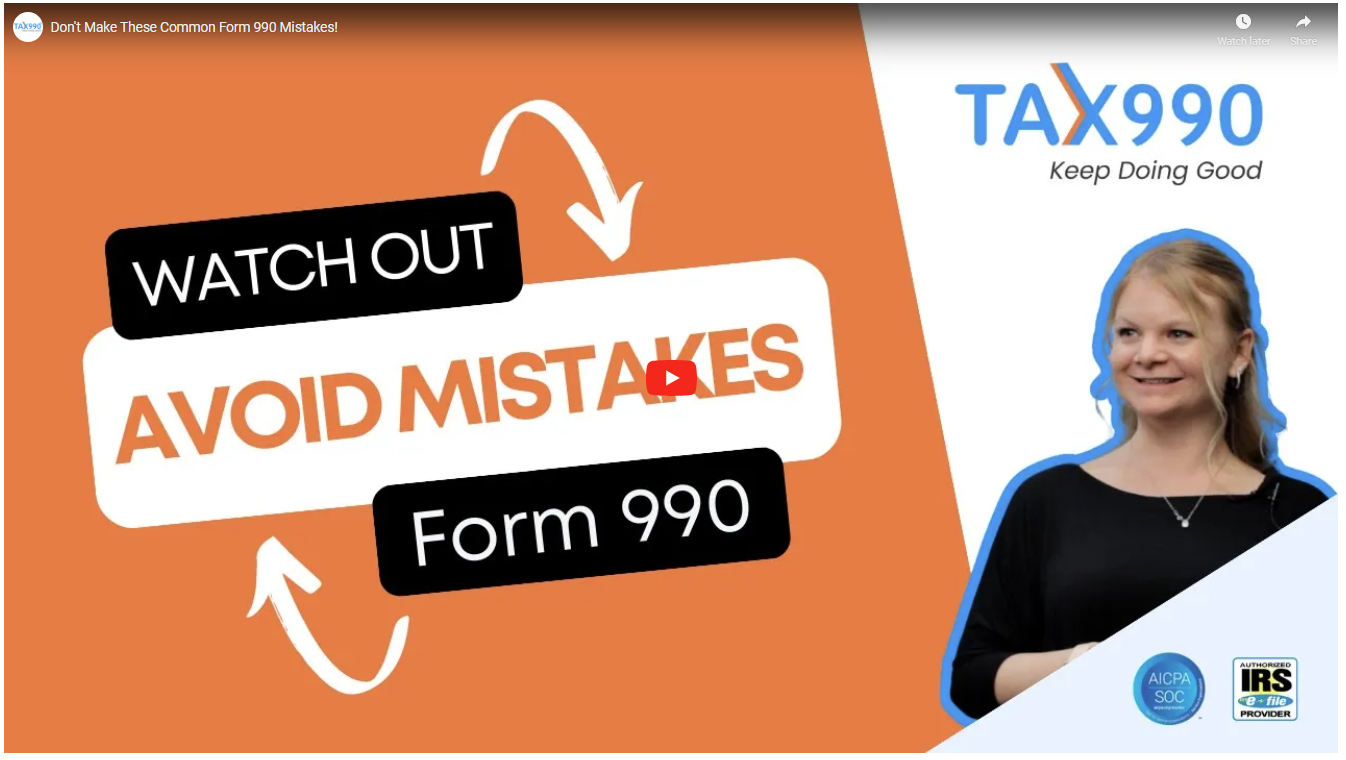 Don’t Make These Common Form 990 Mistakes!