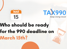 Certain organizations must file their 990 forms by march 15th