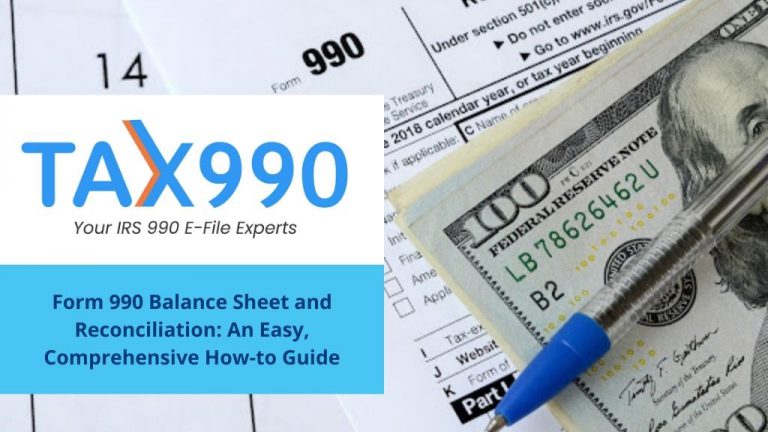 Form 990 Balance Sheet and Reconciliation: An Easy, Comprehensive How ...