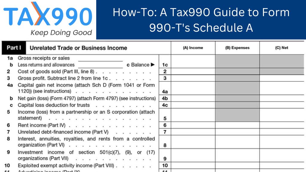 How-To: A Tax990 Guide to Form 990-T’s Schedule A