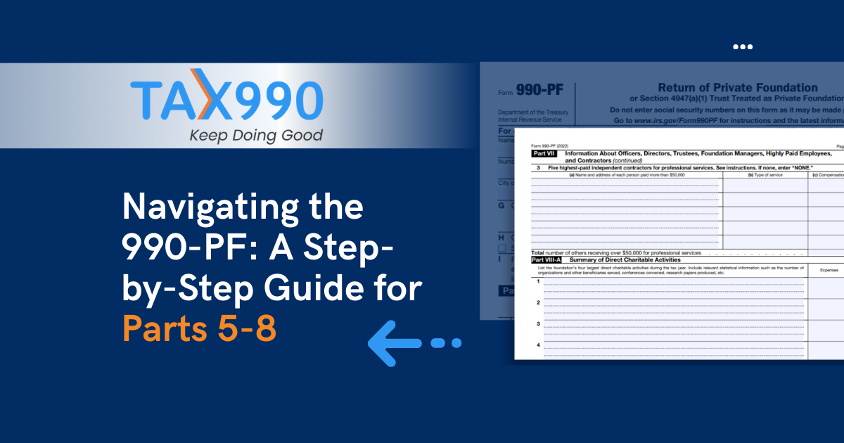 Navigating 990-PF: A Step-by-Step Guide for Parts 5-8