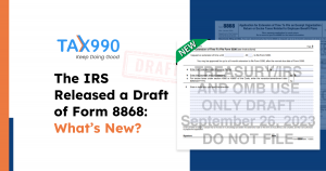 2023 IRS draft for Form 8868