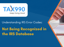 correcting IRS error codes on 990 returns